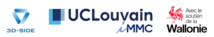 3D-Side UCL Walloon logos